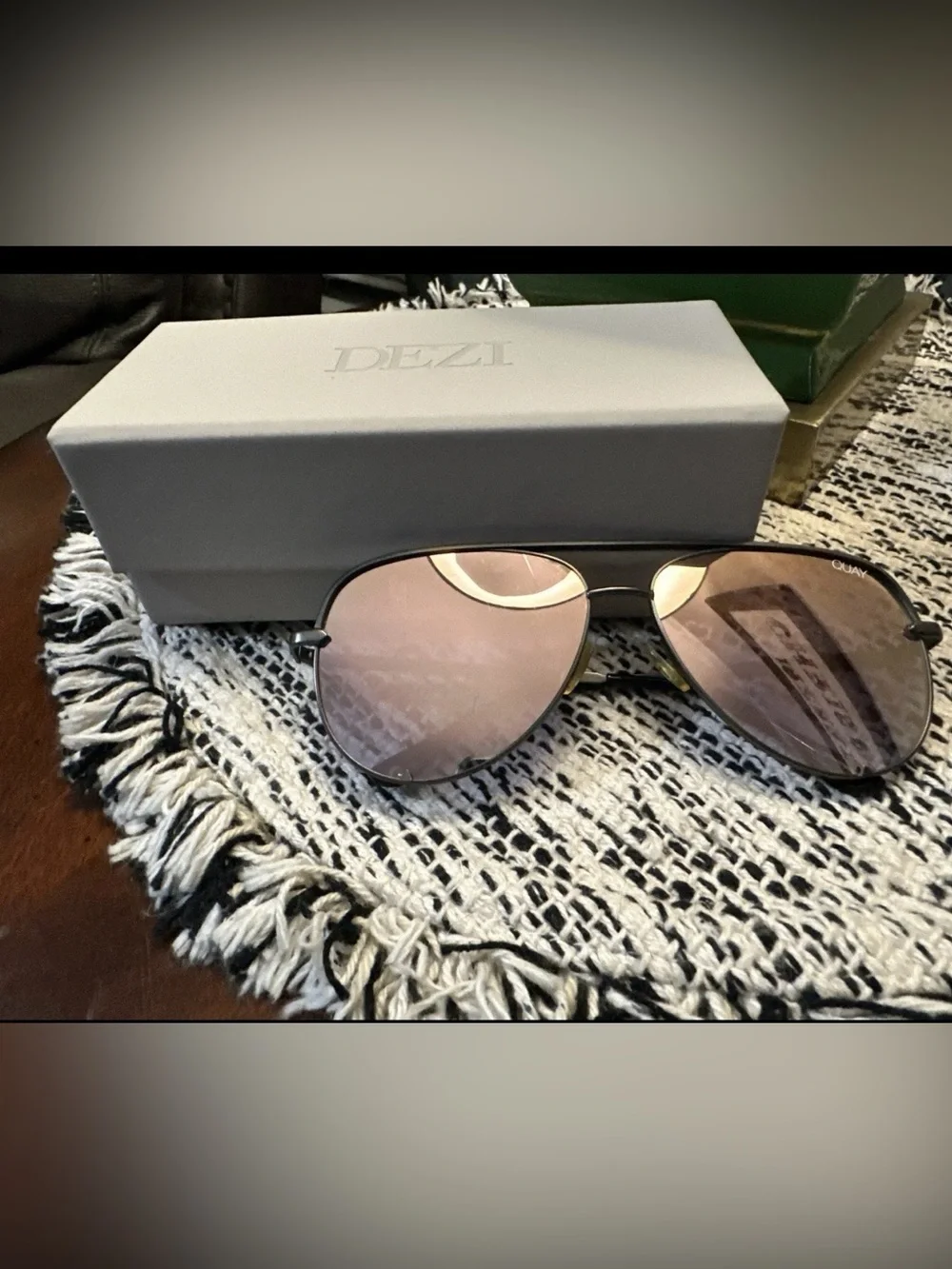 DEZI Aviator Sunglasses - Rose Mirrored Lenses